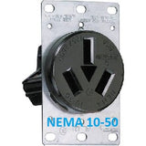 50amp Power Spy™ OUTDOOR Customize Your Own, 50A 240v power monitor - Single plug to single outlet with kWh meter